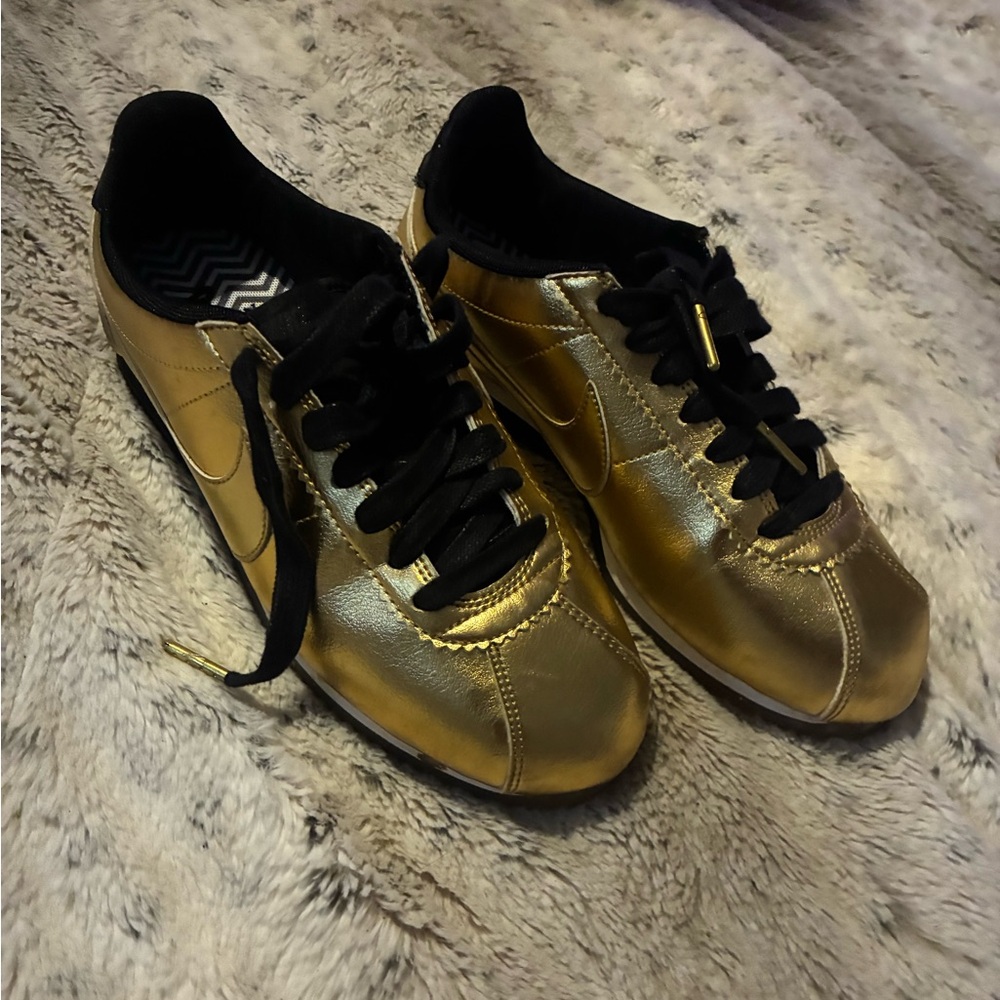 Brand new Nike Cortez Metallic Gold Sneakers